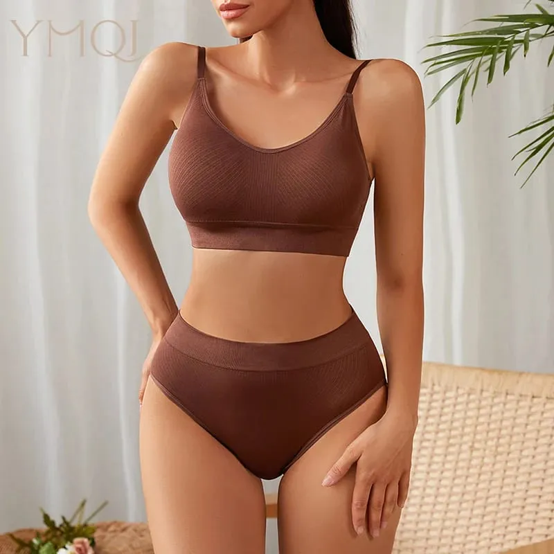 New Design Seamless Bra and Panties Underwear Set Conjuntos Interior Para Mujeres Seamless Bra And Panties Sets For Women — image 4