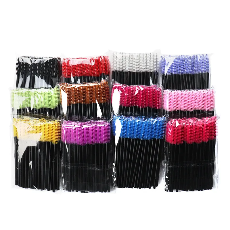 100pc Disposable Eyelash Brush Hollow Eyebrow Comb Lash Extension Makeup Brushes Mascara Stick Applicator Microbrush Beauty Tool — image 6