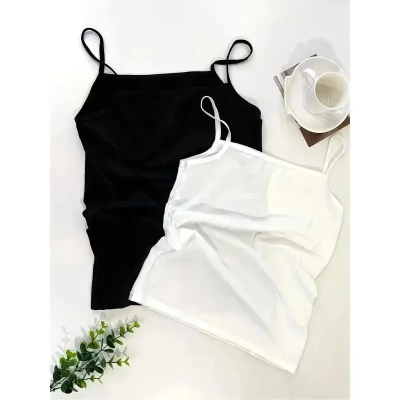 Women Spaghetti Strap Cami Tank Top Blue Crystal Crown Queen Letter Graphic Print Sleeveless Camisole Summer Casual Basic Tops
