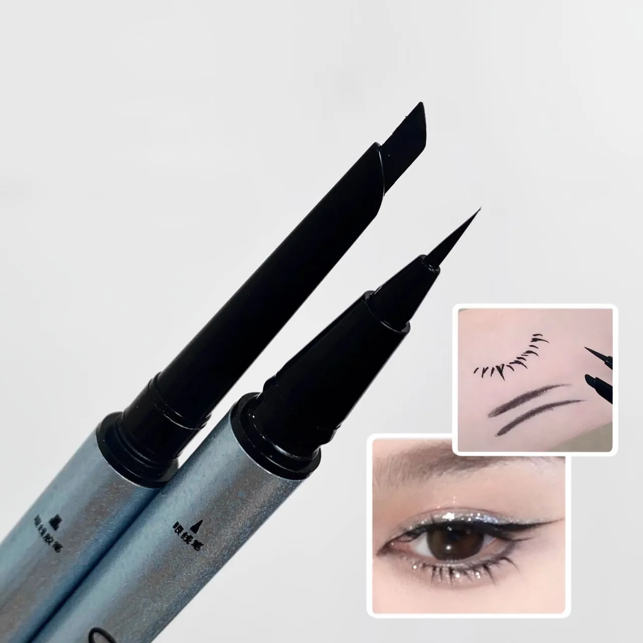 1pc Double Head Ultra-fine Matte Red Brown Eyeliner Pen Waterproof Black Brown Eyeliner Gel Pencil Quick Dry Easy Wear Eye Liner — image 7