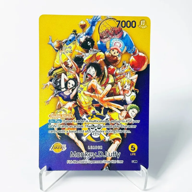 One Piece US College Basketball Luffy Promo Card Straw Hat Crew Anime Collectibles Replica High Quality Cards Foil Texture Card — image 10