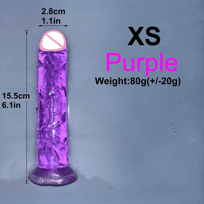 廉價 5 色小型透明假陽具吸盤果凍迪克女式色情肛交玩具柔軟陰蒂陰道自慰器陰莖 — image 12