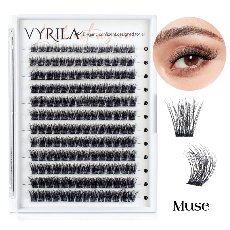 Individual Lashes Cluster C Curl Mix Lash Clusters 3D Wispy DIY Extension Eyelash 0,1mm Super Thin Band Resuable Natural Lashes — image 16