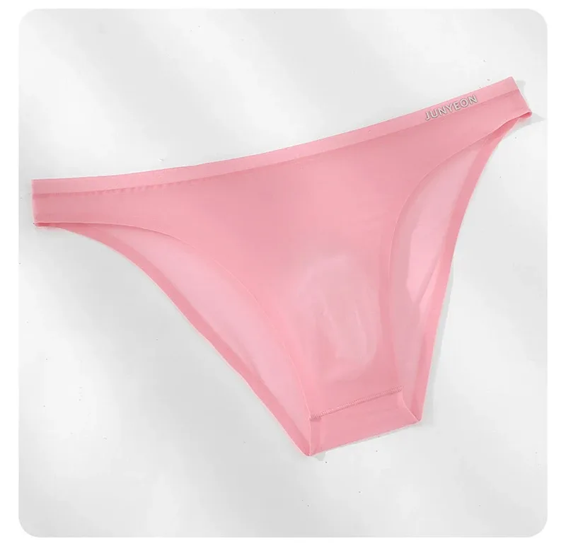Seamless Quick Drying Men Briefs Underwear Solid Color Ice Silk Ultra-thin Underpants Sexy Breathable 3D Pouch Panties Undies — image 17