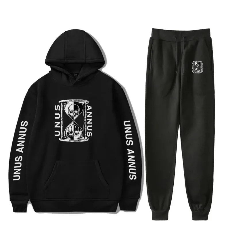 Popular Comfortable Unus Annus Print Sweatshirt Sweatpants Suit Hoodies+ Trousers Suit Boys/Girls 2 Piece Set Clothes — image 7