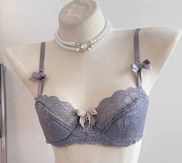Popular Pure Desire Lace Bra Set 32‑38AB Underwire Large Bust Minimizer Push Up Side Support Lingerie For Young Girls Daily Wear — image 8