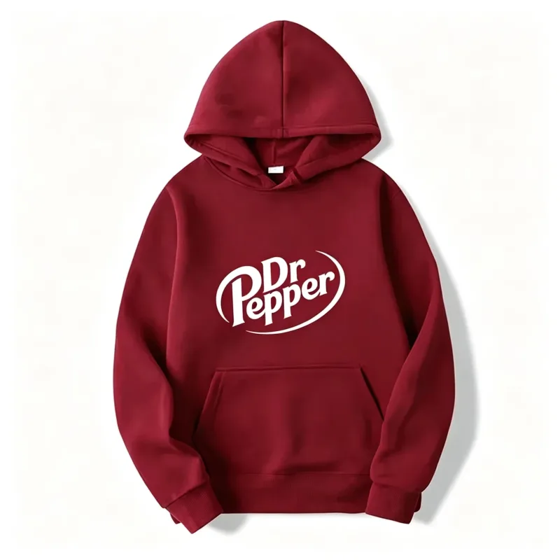 Autumn Warm Dr Pepper Letter Printed Hoodies Street Men Fashion Fleece Sweatshirts Casual Unisex Pullover Tops Fashion Tre — image 10