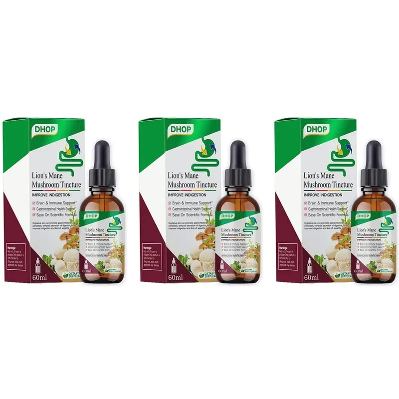 Lion's Mane Mushroom Tincture Liquid Brain & Immune Support and Gastrointestinal Health Support Lion's Mane 600 Mg 60 ML — image 9