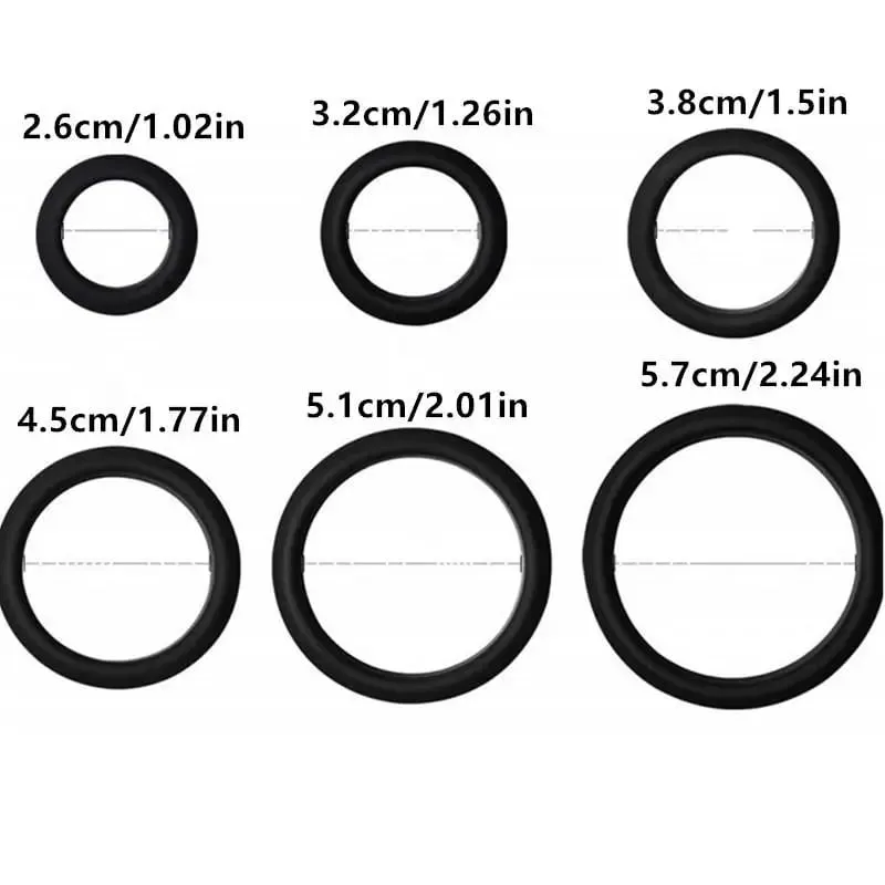 6 Sizes Silicone Penis Ring Scrotum Lock Cockring Erection Extender Cock Ring Ejaculation Delay Adult Products Sex Toys For Men