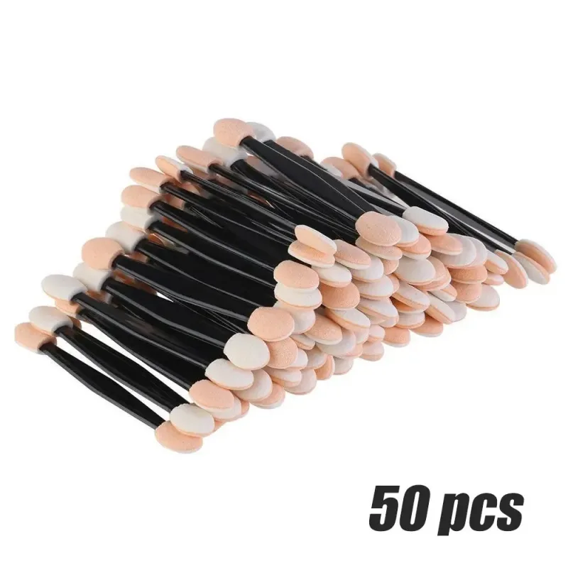 30/50pcs Double Sided Eyeshadow Applicators In Bulk Sponge Eye Shadow Brushes Disposable Mini Makeup Brushes Nail Powder Brushes