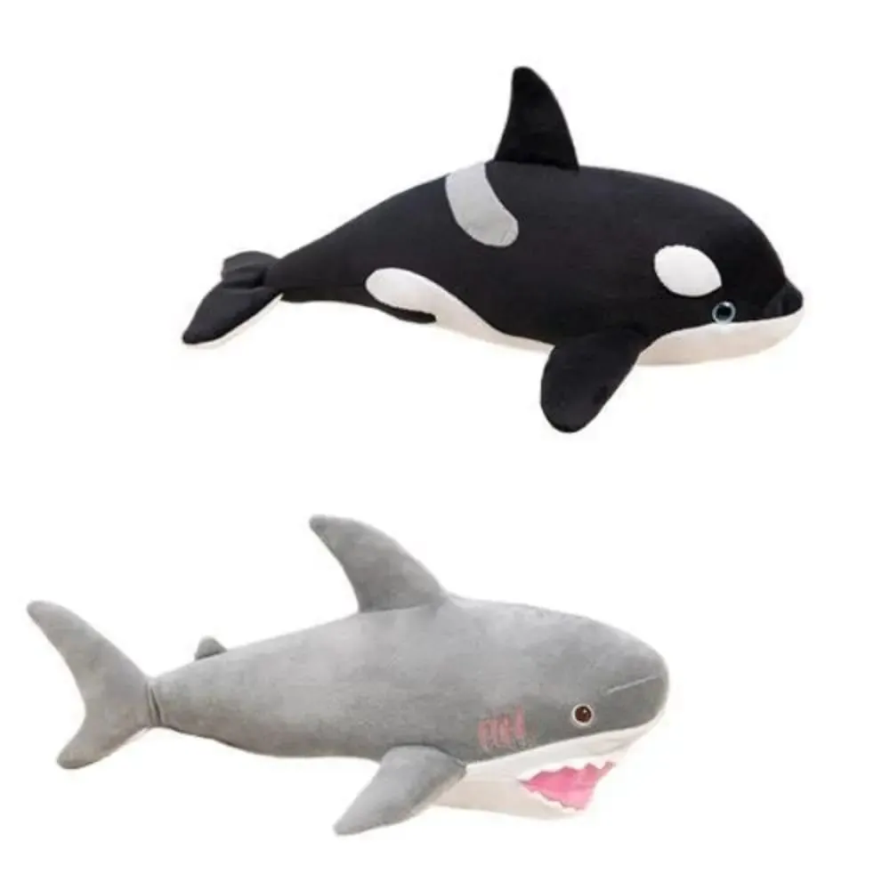 Animal Cartoon Simulated Killer whale Dolls PP Cotton Funny Great White Shark Plush Toys 32cm Kawaii Animals Plush Pillow — image 8