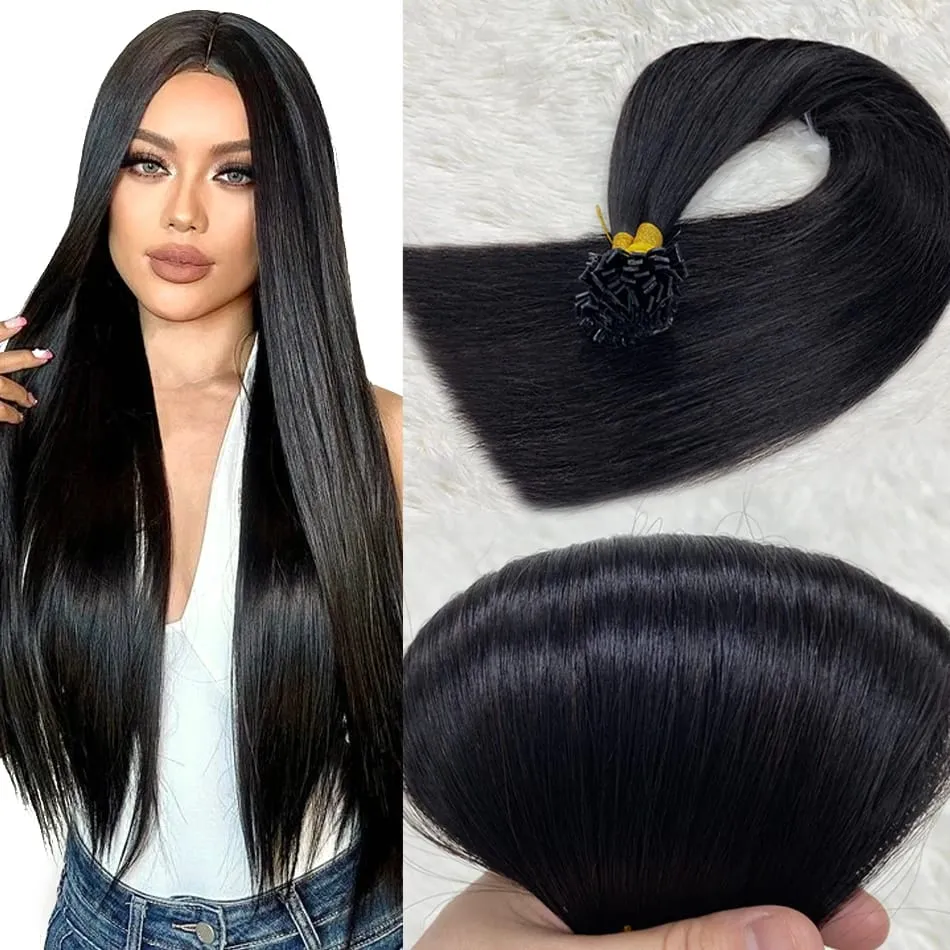 Remy Hair 30 Inch Real Remy Flat Tip Human Hair Extension Silky Straight Dark Brown Pre Bonded Keratin Fusion Hair 50 Strands — image 14