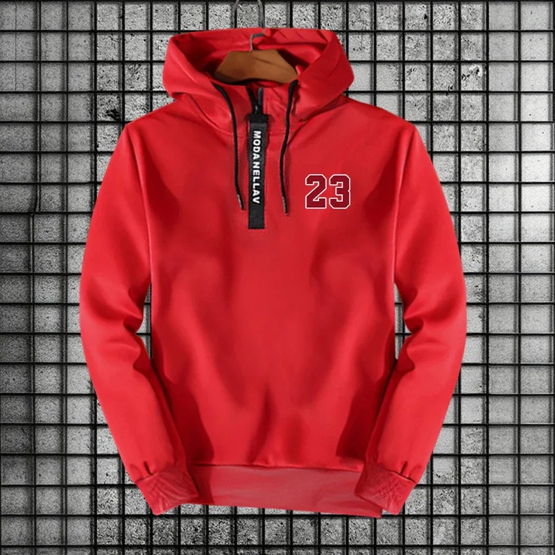 2026 Autumn Winter Daily Casual Sports Fashion Hoodie Men Women Hooded Sweatshirt Urban Trendy Half-zip Long Sleeve Pullover — image 7