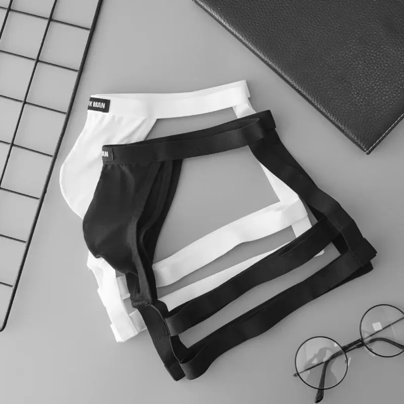 Mens breathable elastic thong briefs suspender low rise with U convex pouch design suitable for spring summer autumn winter — image 6