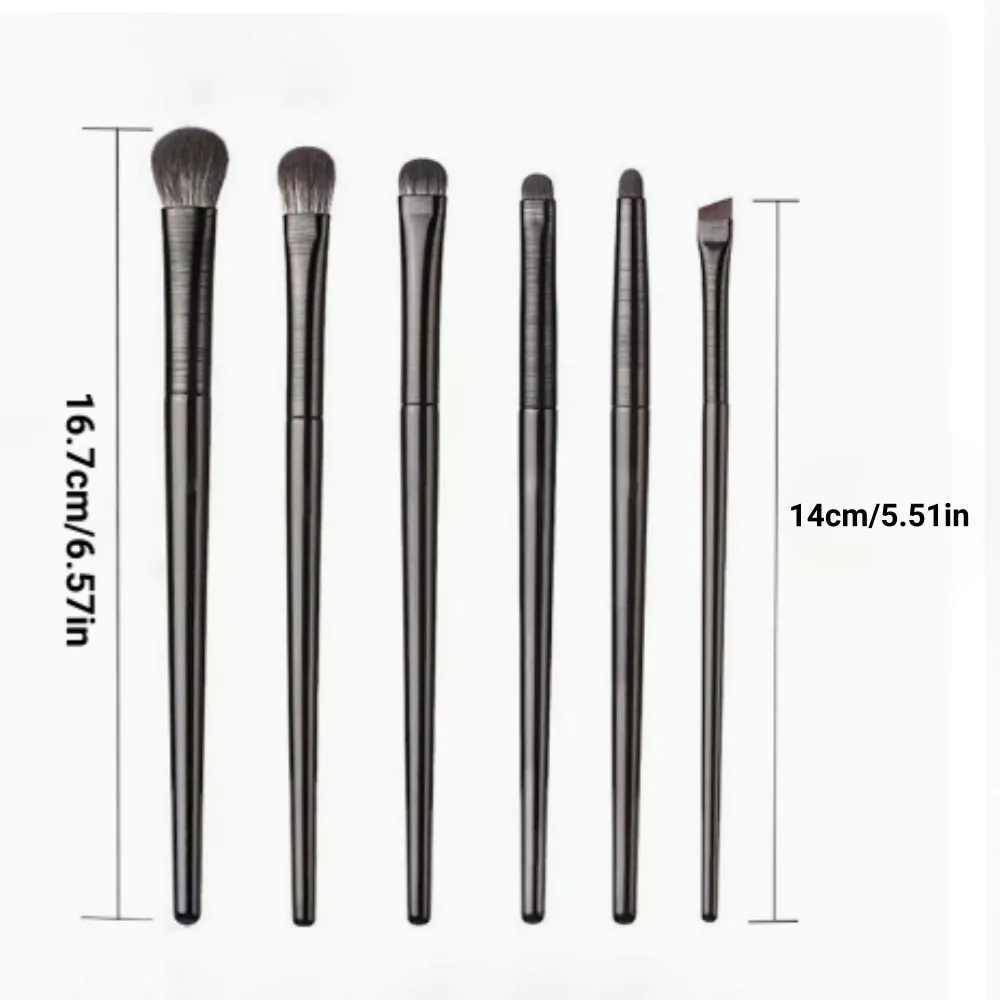6-Piece Eye Makeup Brush Set: Professional Soft Contour Eyeshadow Brush Small Eye Makeup Brushes for Detailed Eye Makeup Facia — image 6