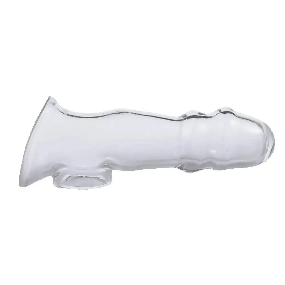 Male Masturbator Penis Delay Sleeve Erectile Enhancer High Elastic and Safer Condoms Sex Toy for Couple Erotic Sex Toys — image 1