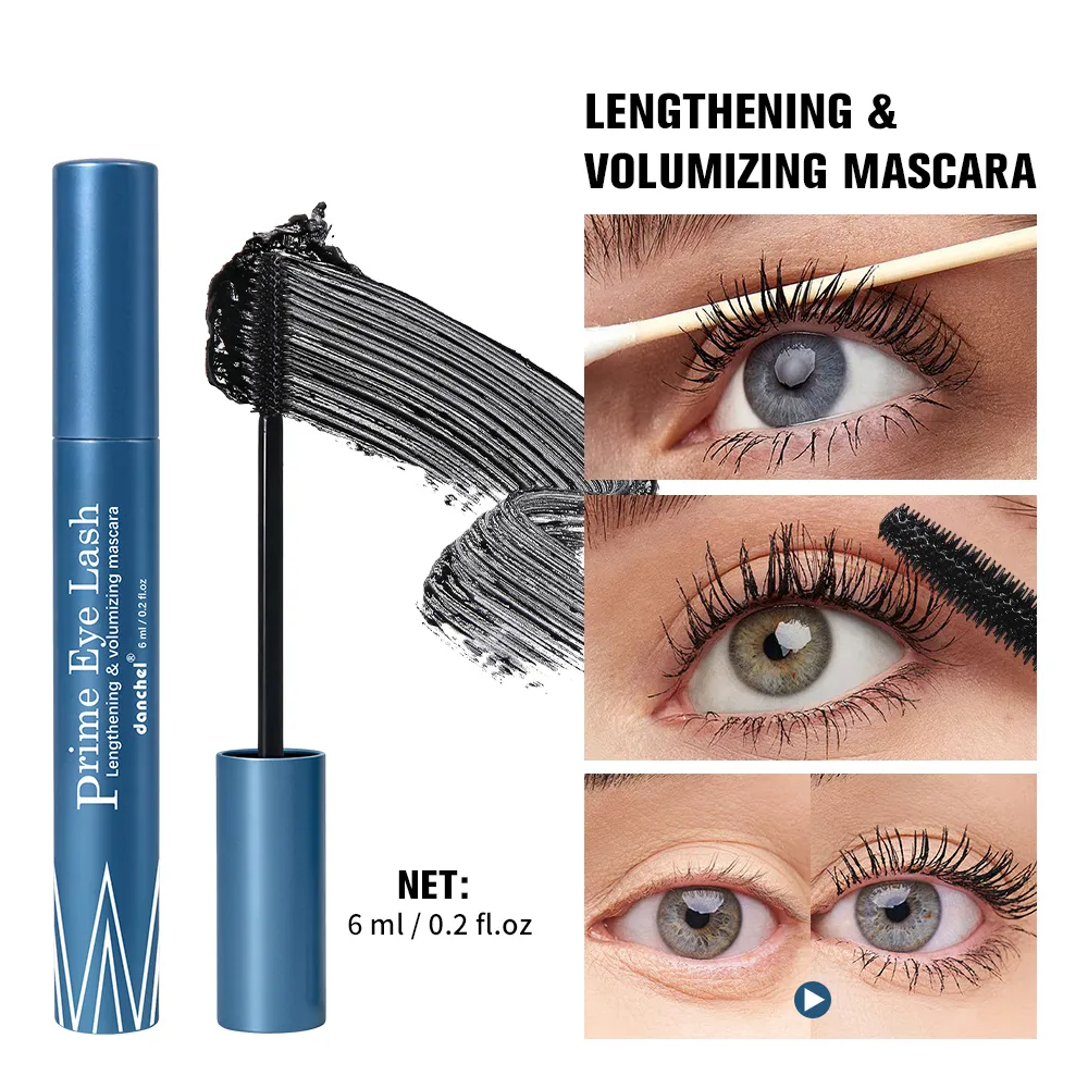 Mascara Hypoallergenic Waterproof Long Lasting Volume Curling No Smudge For Sensitive Eyes With Eyelash Curler Daily Eye Makeup — image 3