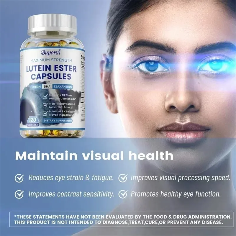 Lutein Ester Capsules - Support Eye Health Maintain Clear Vision Relieve Eye Fatigue Anti-oxidation Protect Against UV RaysS
