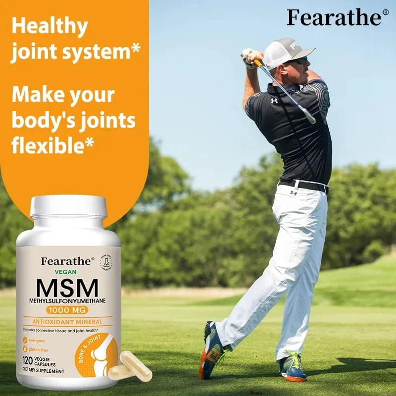 MSM 1000 Mg - 120 Veggie Capsules - Methylsulfonylmethane - Dietary Supplement Antioxidant Supports & Strengthens Joints — image 6