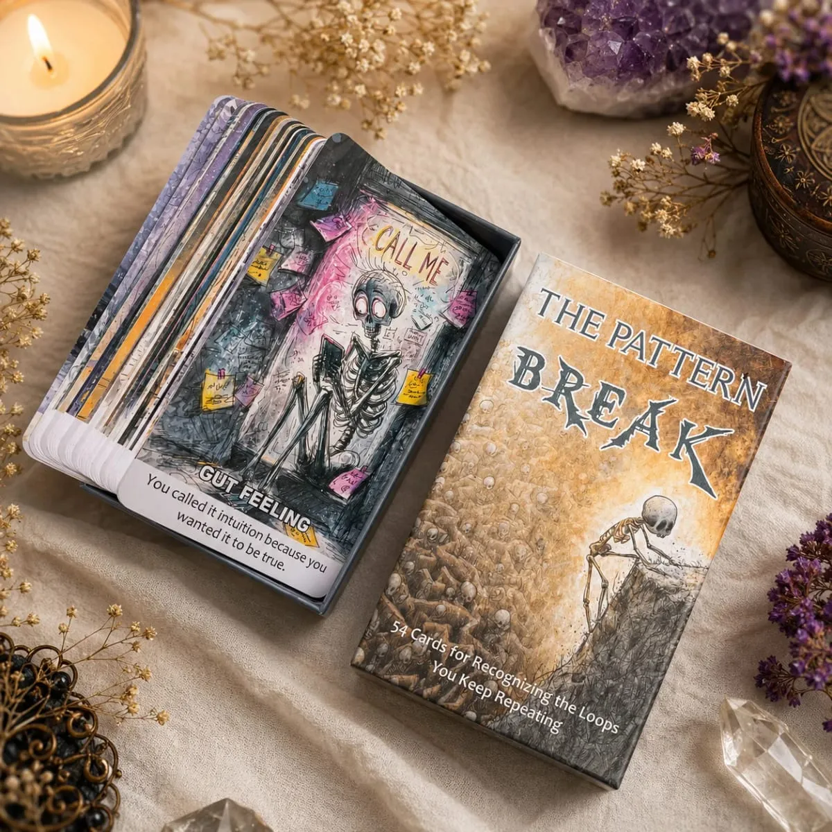 54 Card Deck 13x8 Cm Oracle Cards The Pattern Break Card Game Explore Repeating Cycles Self-Discovery Playing Cards — image 4