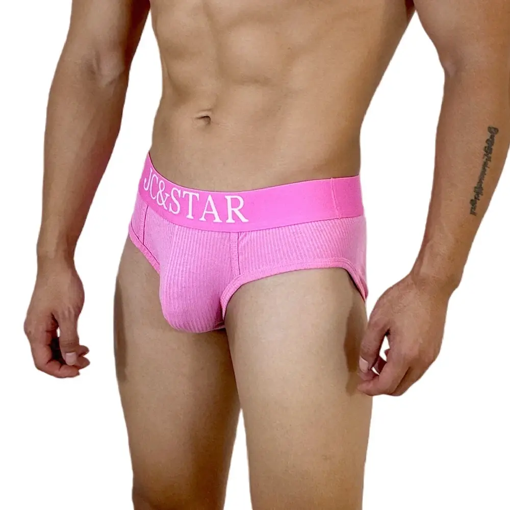 Calzoncillos atléticos de corte alto para hombre, ropa interior Sexy, calzoncillos de algodón acanalado, confort deportivo, Bikini para hombre, calzoncillos Tanga — image 4