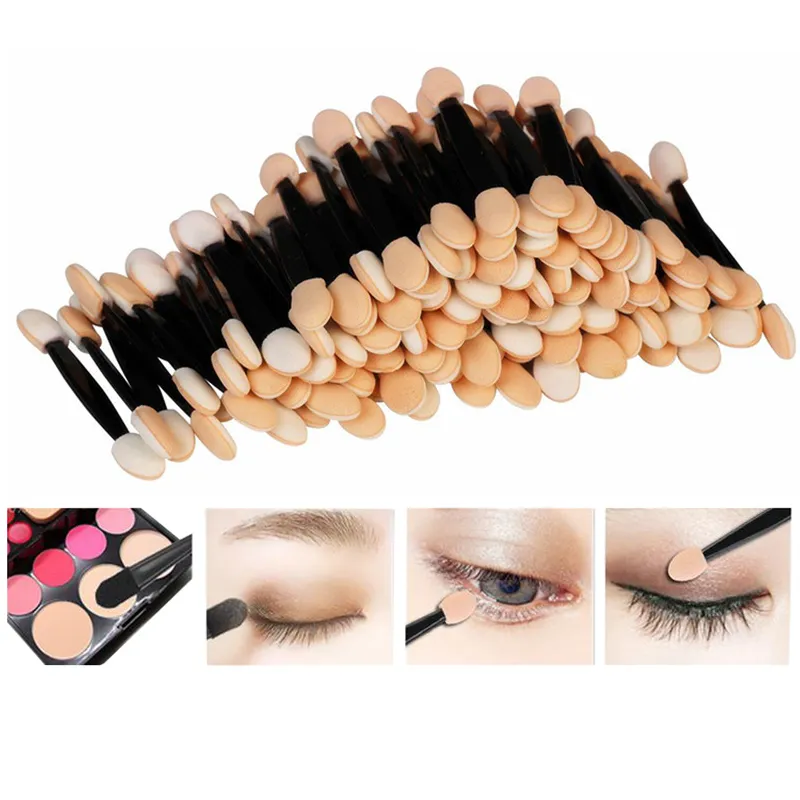 30/50pcs Double Sided Eyeshadow Applicators In Bulk Sponge Eye Shadow Brushes Disposable Mini Makeup Brushes Nail Powder Brushes — image 3