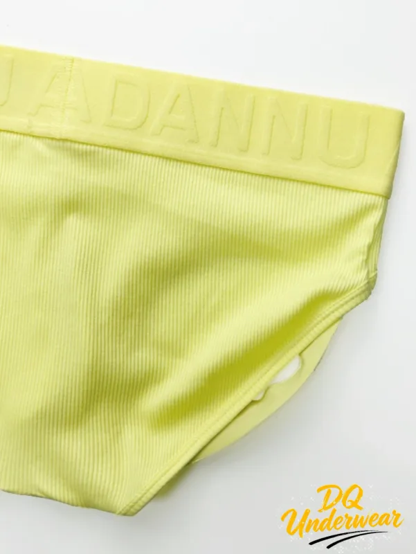 1PCS Solid Color Ribbed Male Briefs ADANNU Embossed Logo Elastic Waist Stretch Comfort Daily Bikini Underpants AD759 — image 3