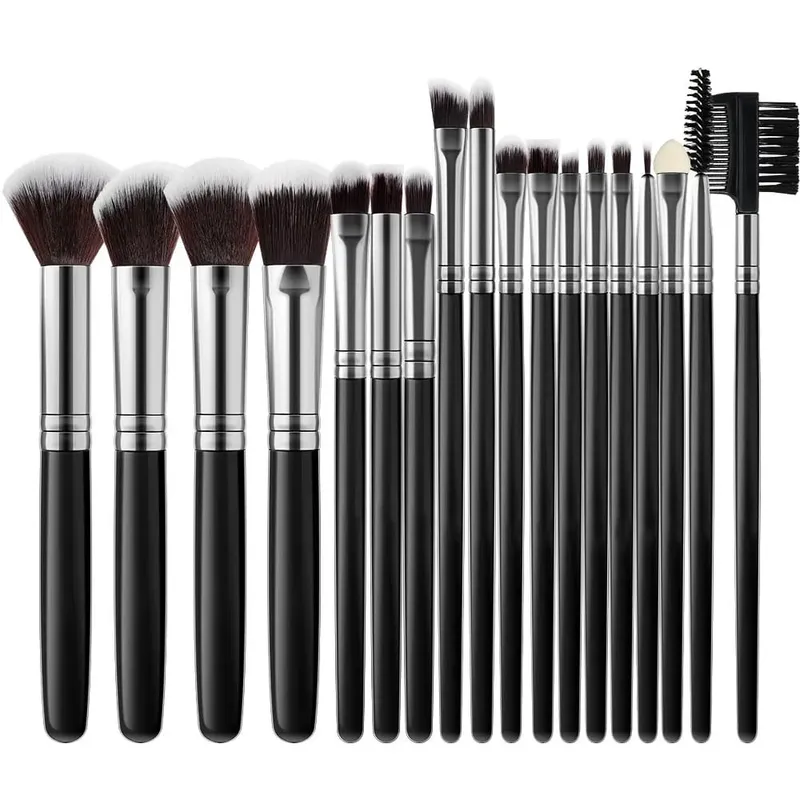 18PCS Women's Makeup Brushes Set - Eye Shadow Foundation Blush Cosmetic Brushes Soft Make up Tools with Storage Bag — image 28
