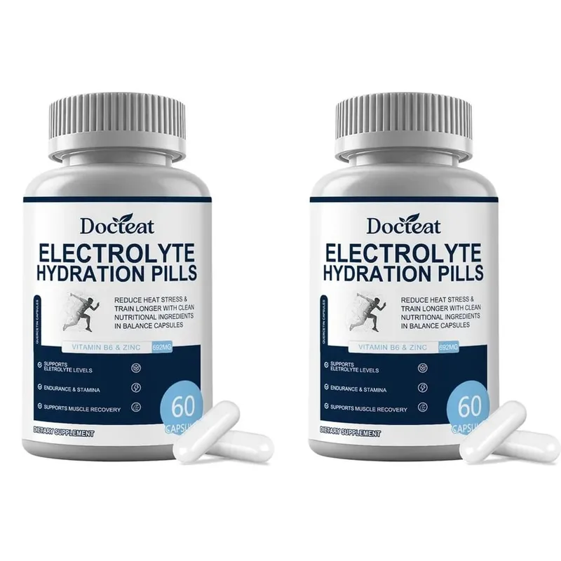 Electrolyte Hydration Capsules with Vitamin B6 & Zinc for Hydration Endurance & Muscle Recovery Support 60 Capsules — image 8