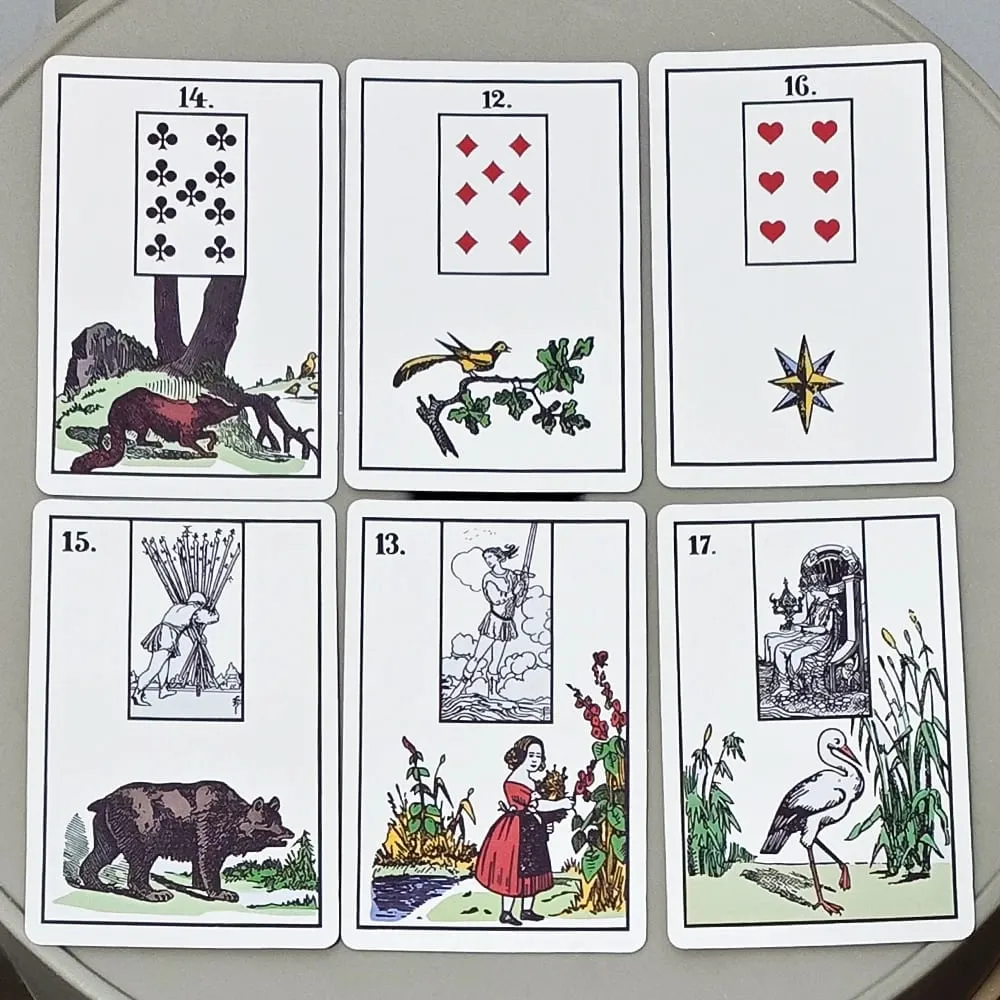 The New York Lenormand Deck – 9*6cm Historical 36-Card Divination Deck Vintage Style Cartomancy Cards Double-embossed — image 3