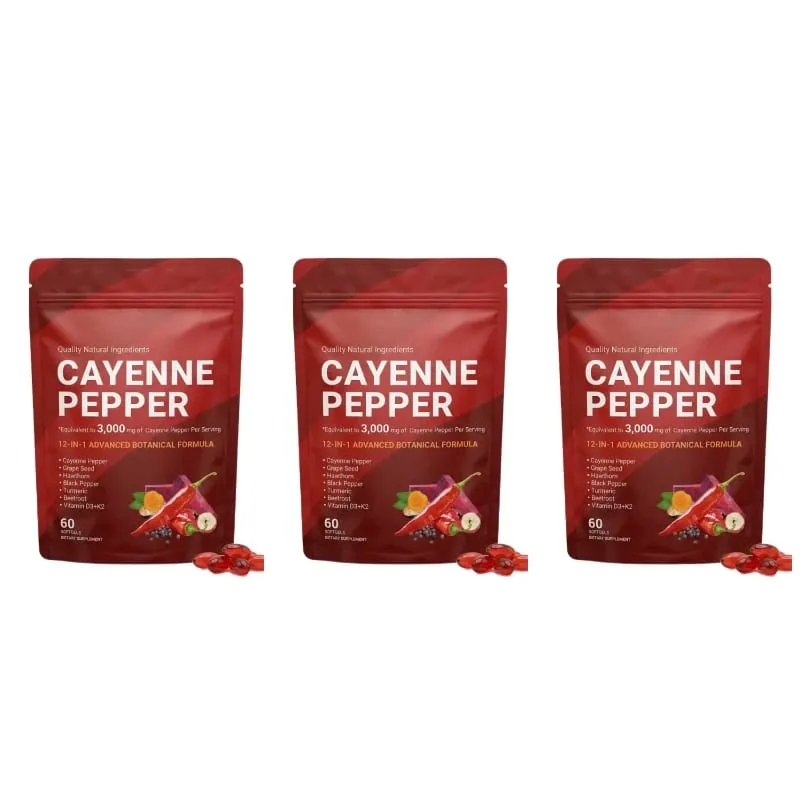 Suplemento de cápsulas de pimenta caiena com semente de uva, beterraba, cúrcuma, vitaminas D3 K2, suporte de ervas, veias das pernas, saúde dos vasos sanguíneos — image 10