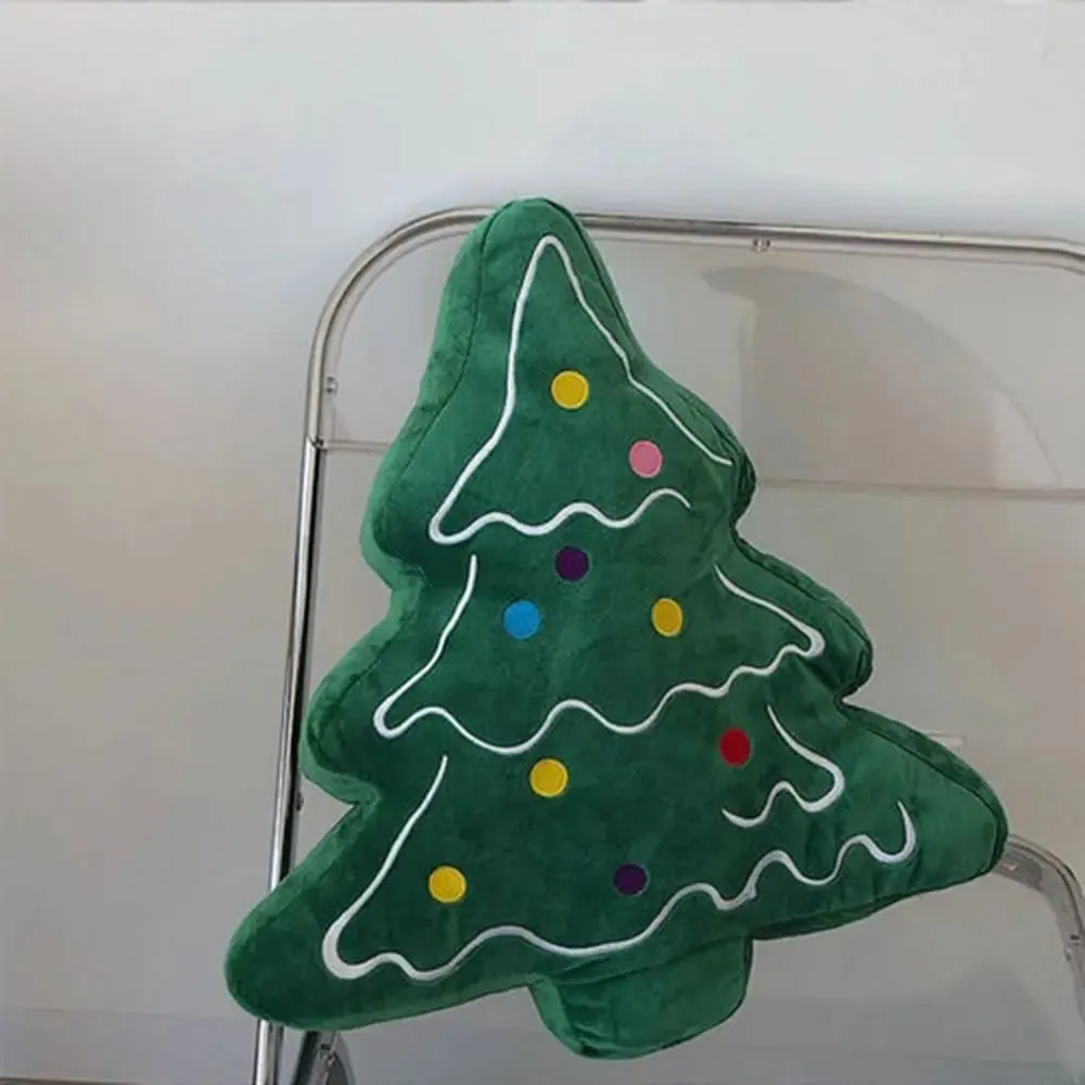 Malambot na Christmas Tree Sofa Cushion Kumportable sa Balat na Palamuti sa Araw ng Pasko Dekorasyon na Pillow Mga Ornament na Hugis 3D — image 9