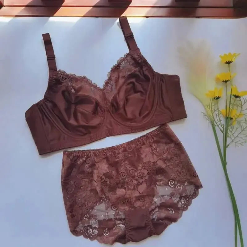 B C D E F G BH en panty sets Ondergoed Kanten lingerieset Dunne Grote maten kleding 2 Tweedelige verstelbare bh's voor slipjes Dames — image 3