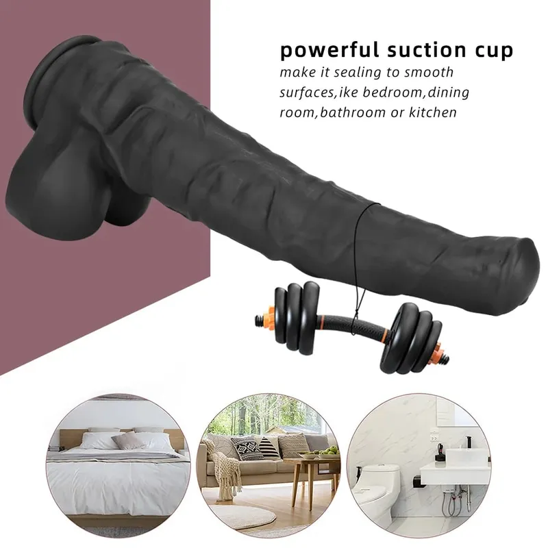 Super Large Horse Dildo 38.5cm With Suction Cup Soft Skin Feeling Huge Penis Thick Phallus Anal Plug Big Dick Sex Toys for Women — image 3