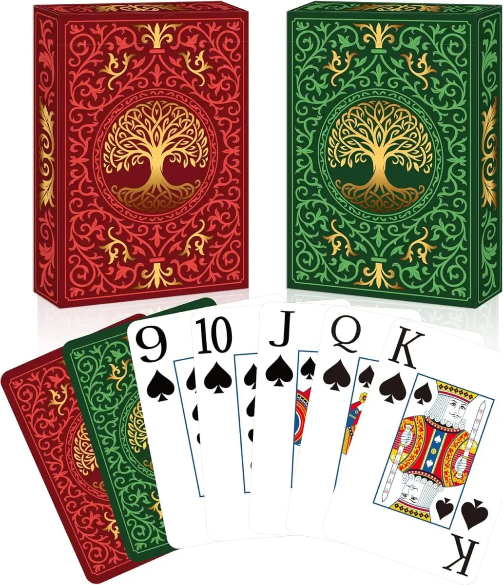 2 Pack Playing Cards | Large Print Playing Cards | Easy to Shuffle Premium Poker Cards for Card Games Family Game Night Table M — image 1