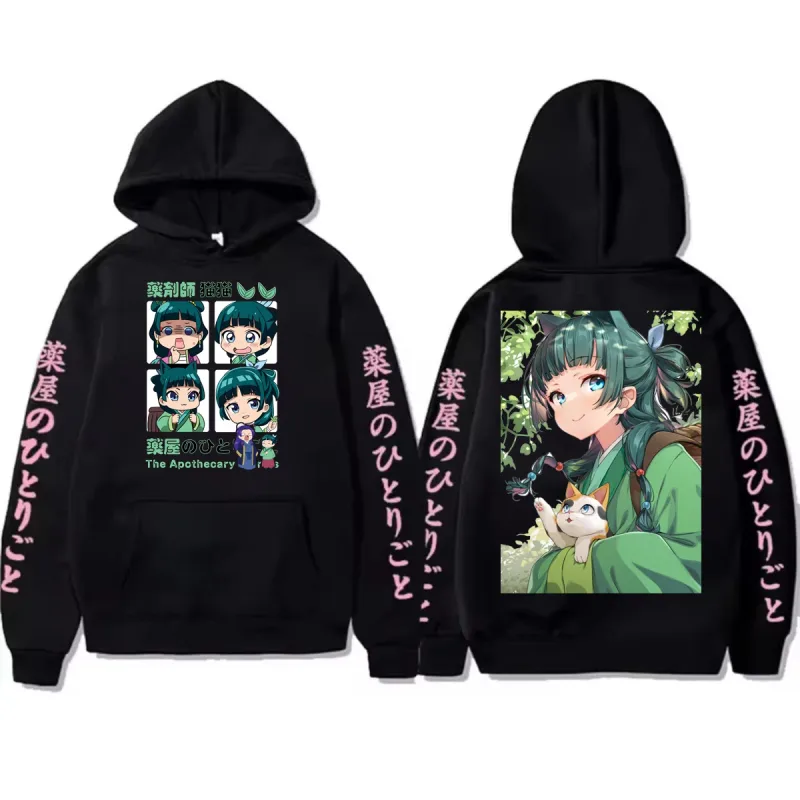 Anime The Apothecary Diaries Hoodies Fashion Kawaii Cartoon Maomao Men Women's Fleece Long Sleeve Streetwear Hoodies Sweatshirt — image 1