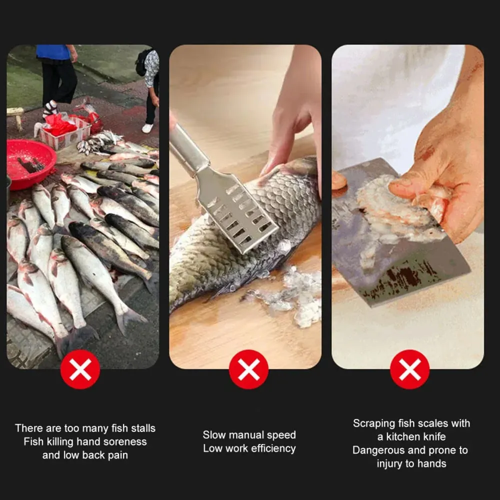 Détartreur de poisson sans fil, outils pour fruits de mer, grattoir à poisson, nettoyeur de poisson, nettoyeur de poisson électrique Portable sans fil — image 5