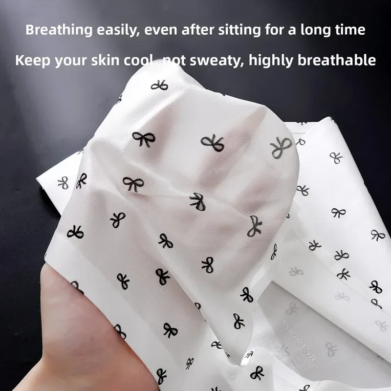 Male Seamless Ice Silk Briefs Cute Heart Bowknot Print 3D Molded Pouch Low Rise Soft Breathable Men Underpants — image 5