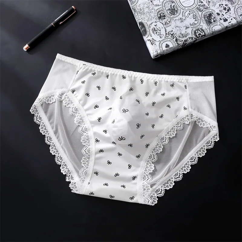 Roupa interior masculina macia arco impressão renda calzoncillos hombre 3d espaço adultos 18 plus size cueca nude sentimento sissy cuecas masculino — image 11