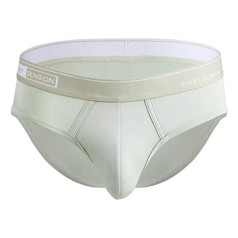 Large Size New Sexy And Breathable Modal Men's Triangle Pants Solid Color Mid Waist Underpants For Youth Briefs For Men — image 4