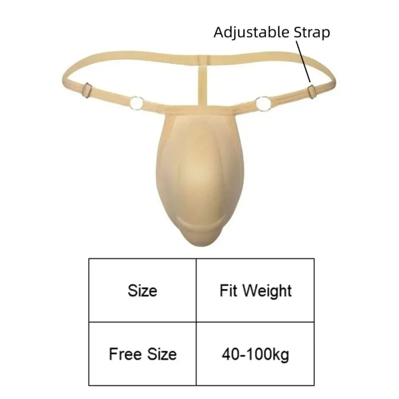 Tangas con almohadilla de esponja y espalda en T para hombre, calzoncillos acolchados frontales ajustables en 3D, ropa moldeadora de cintura baja sin costuras, accesorios para bragas — image 6