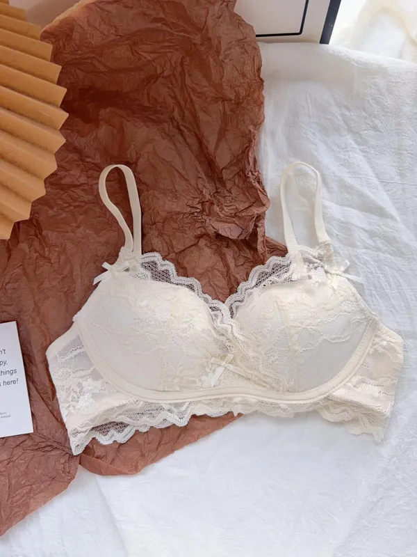 Cute Red Bra and Panty Set Women Comfortable No Wire Push Up Lingerie Sexy Bridal Wedding Lingerie Set Girls Birthday Present — image 12
