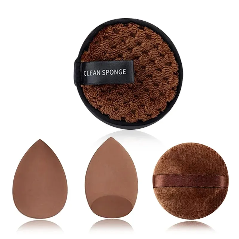 33pcs beauty set makeup kit large and small beauty sponges for flawless makeup application and removal of makeup full set — image 16