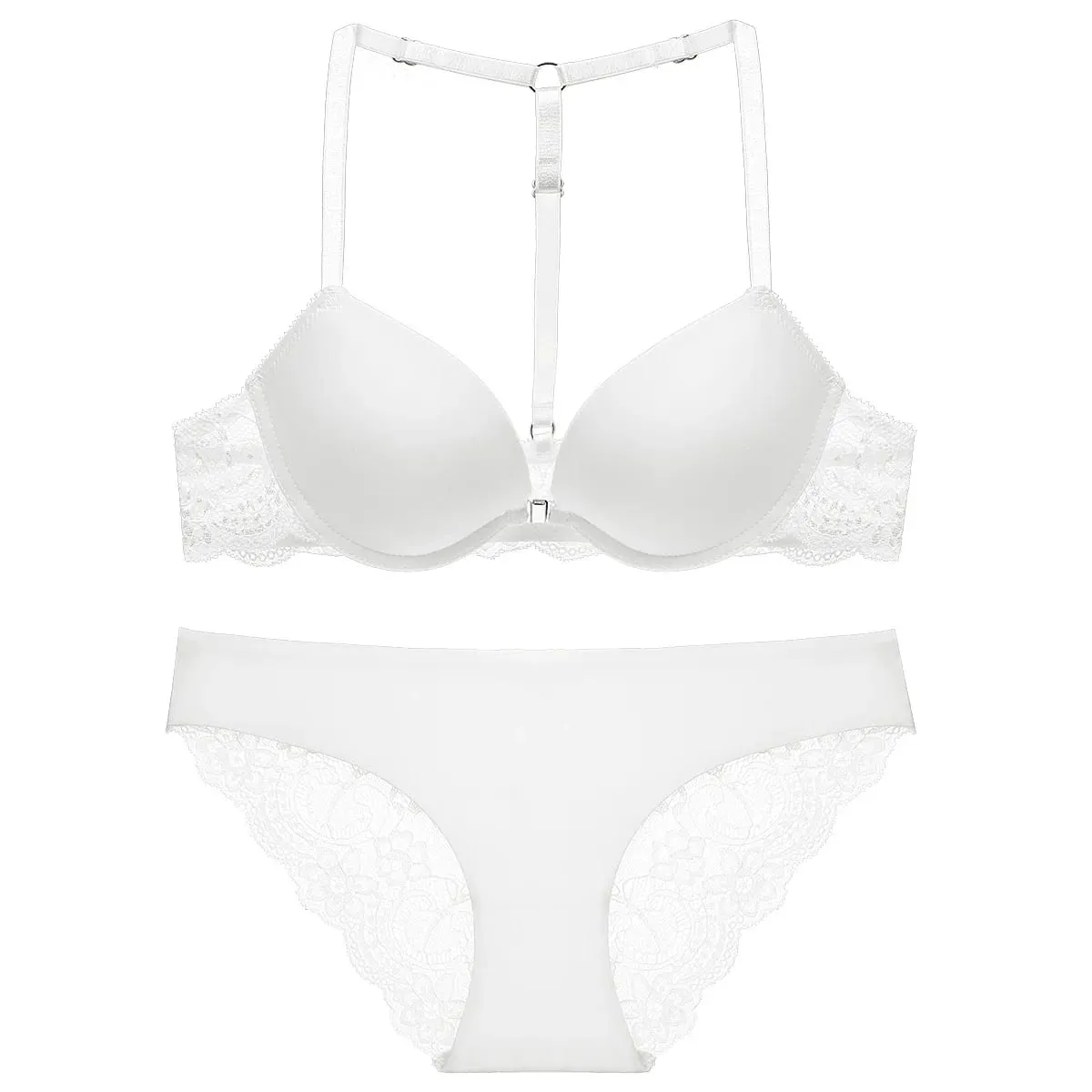 Women's Comfortable Push-Up Bra Set with Front Buckle And Shoulder Strap Sexy Lingerie for Women — image 2