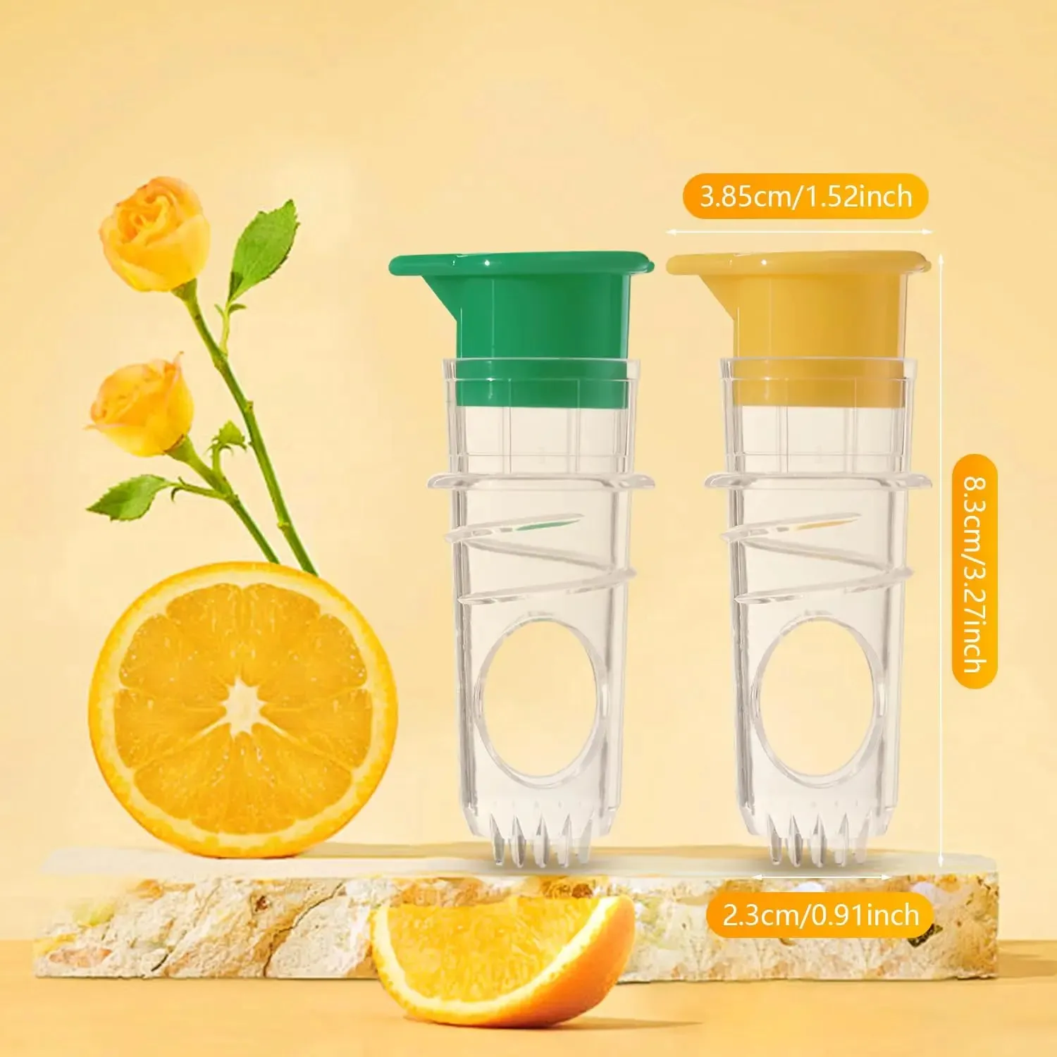 1/2pcs Lemon Mini Squeezer Portable Lemon Juicer With Lid Squeeze Lime for Cocktails Easy Juice Extractor Freshness Preserving — image 4