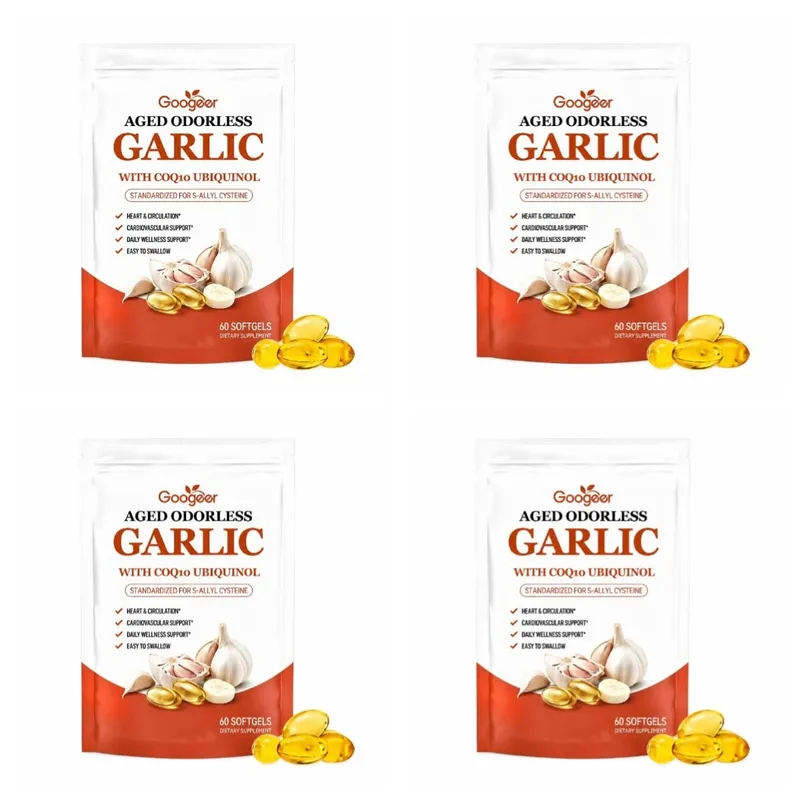 Mga Lumang Walang Amoy na Bawang Softgel na may CoQ10 Ubiquinol at K2 Blood Pressure Suporta sa Puso at Sirkulasyon ng Cholesterol 60 Softgels — image 11