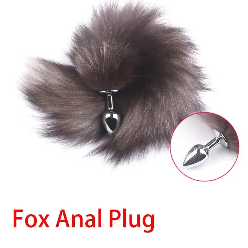 Fox Tail Anal Plug Sex Anal Toy Butt Plug For Women Adult Sex Toy Stainles Steel Anal Plug Smooth Butt Plug Cosplay BDSM Sex Toy — image 3