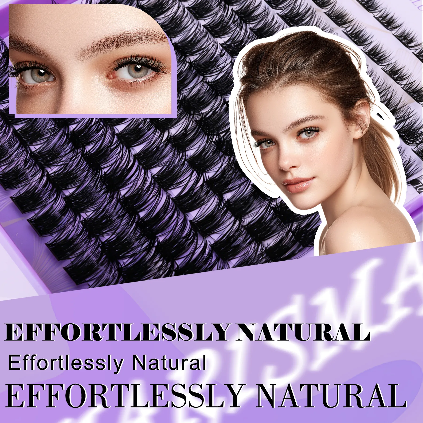 Wispy Thick Lashes Clusters Natural Fluffy Segmented Lashes 3D Individual Volume Lash 8-16mm Mixed DIY Eyelash Extension — image 6
