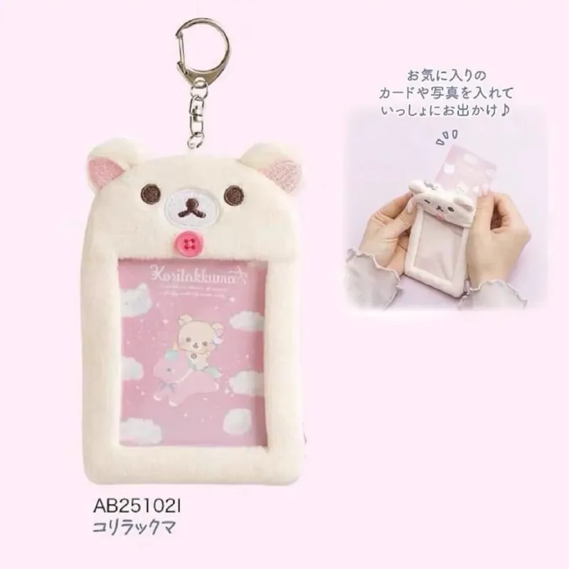 Rilakkuma peluches porte-carte d'identité porte-clés nouveau Anime Relax ours couverture de passeport porte-clés bus scolaire cartes bancaires sacs pendentifs cadeau — image 3
