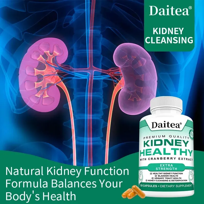 Kidney Support Capsules Kidney Cleanse & Detox Formula with Cranberry & Herbal Extracts Support Urinary Tract & Bladder Health